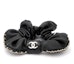 Order (W) 샤넬 양가죽 스크런치 헤어 액세서리 블랙 여성용. AA7491-B05263-94305