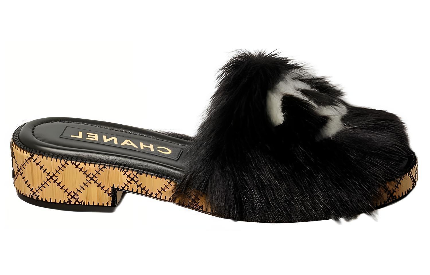 (W) Chanel Lambskin Slippers 'Black' 圖 2