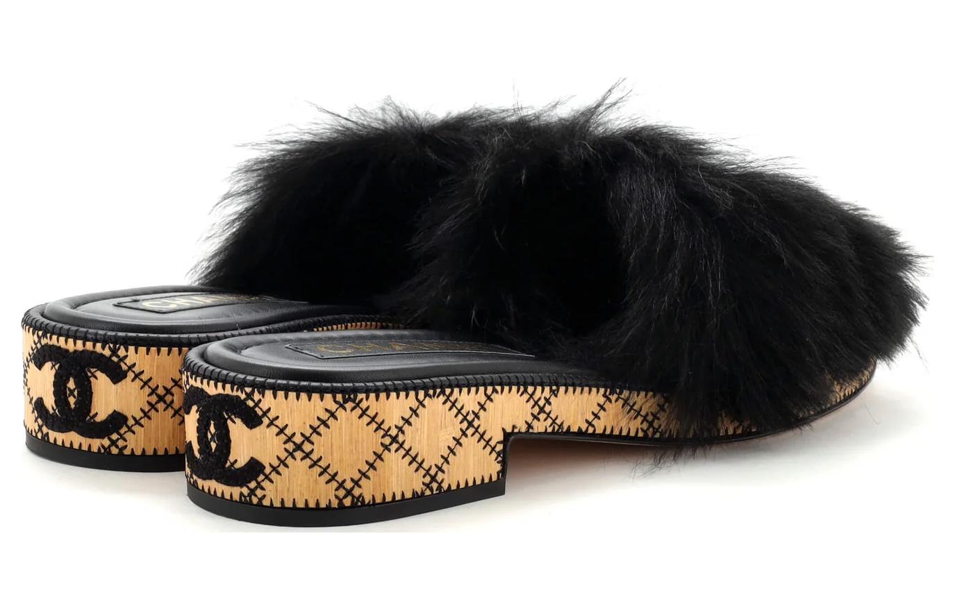 (W) Chanel Lambskin Slippers 'Black' 圖 3