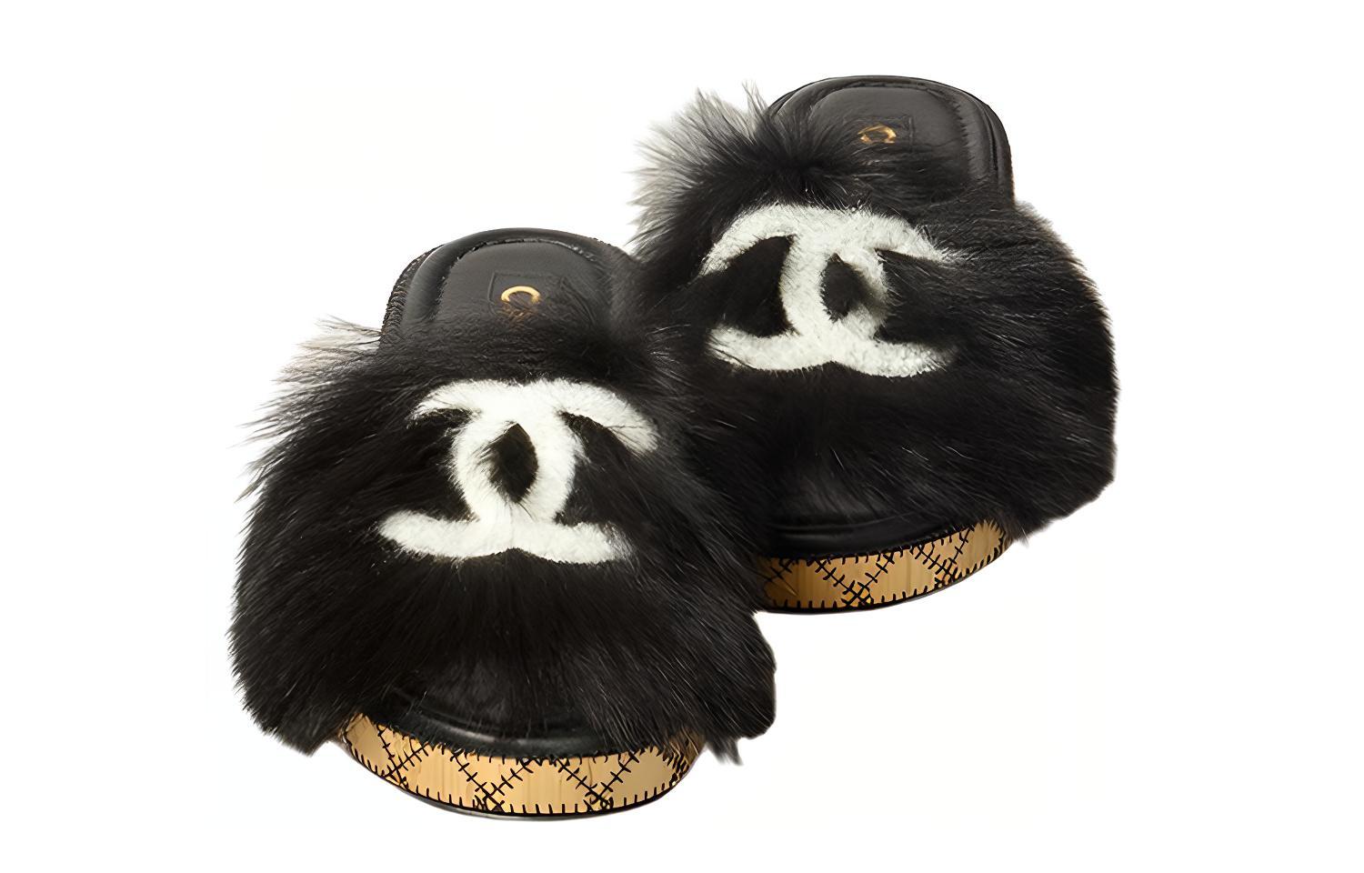 (W) Chanel Lambskin Slippers 'Black' 圖 4