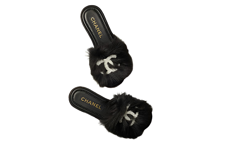 (W) Chanel Lambskin Slippers 'Black' 圖 5
