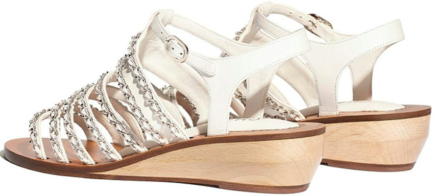 (W) Sandales Compensées Chanel en Agneau ''Blanc'' G35868-X01000-10601 Lookbook (W) Sandales Compensées Chanel en Agneau ''Blanc'' G35868-X01000-10601