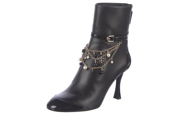 (W) Chanel Lambskin Zip Booties 'Black Fashion' 圖 2