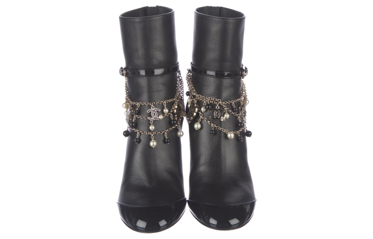 (W) Chanel Lambskin Zip Booties 'Black Fashion' 圖 3
