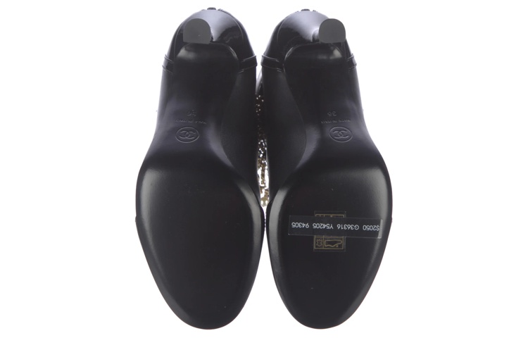(W) Chanel Lambskin Zip Booties 'Black Fashion' 圖 5