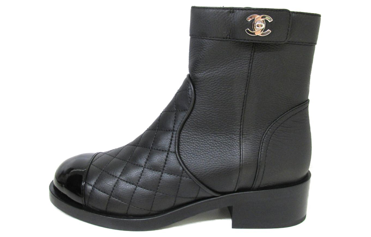 Buy (Women) Chanel Leather Ankle Boot 'Black Fashion' G36763-Y55020-94305