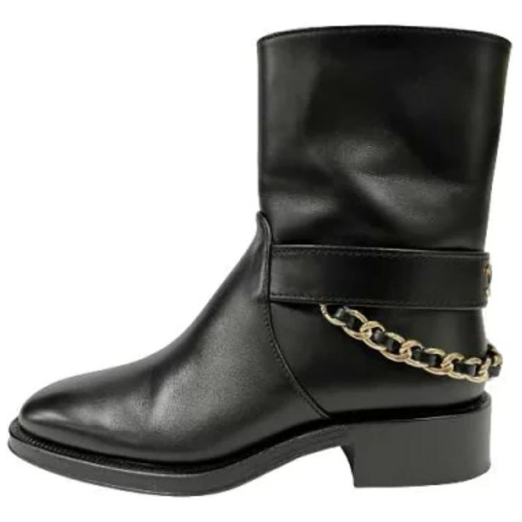 (Women) Chanel Leather Ankle Boots 'Black Fashion' G39170-X56609-94305