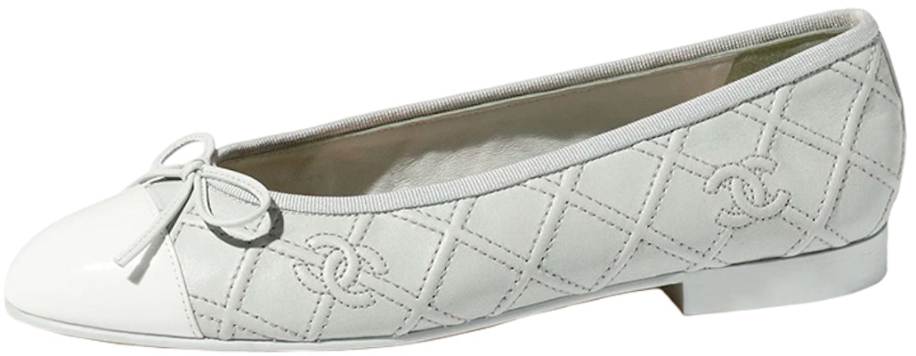 (Women) Chanel Leather Ballet Flats 'Light Blue Bow' G40110-Y56581-K6009 Buy (Women) Chanel Leather Ballet Flats 'Light Blue Bow' G40110-Y56581-K6009
