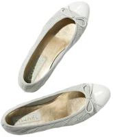 Shop (Women) Chanel Leather Ballet Flats 'Light Blue Bow' G40110-Y56581-K6009