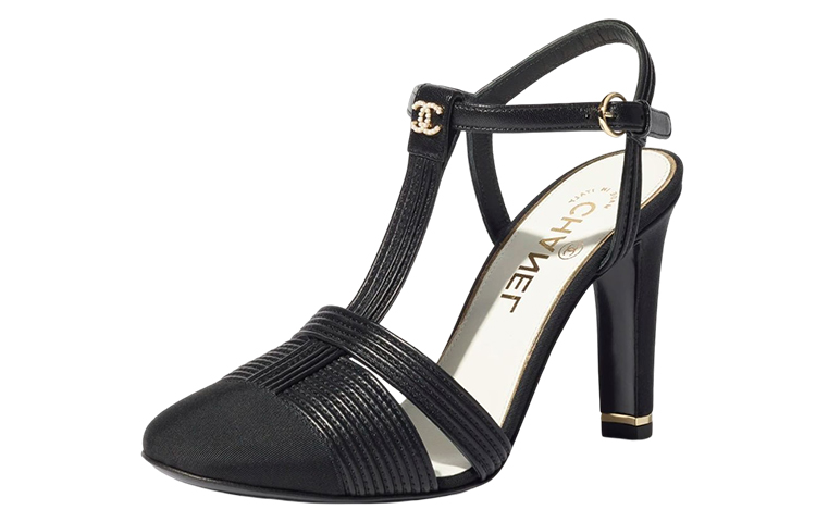 Buy (Women) Chanel Leather Black 'Logo Fashion Chunky Heel' G39016-Y56443-94305