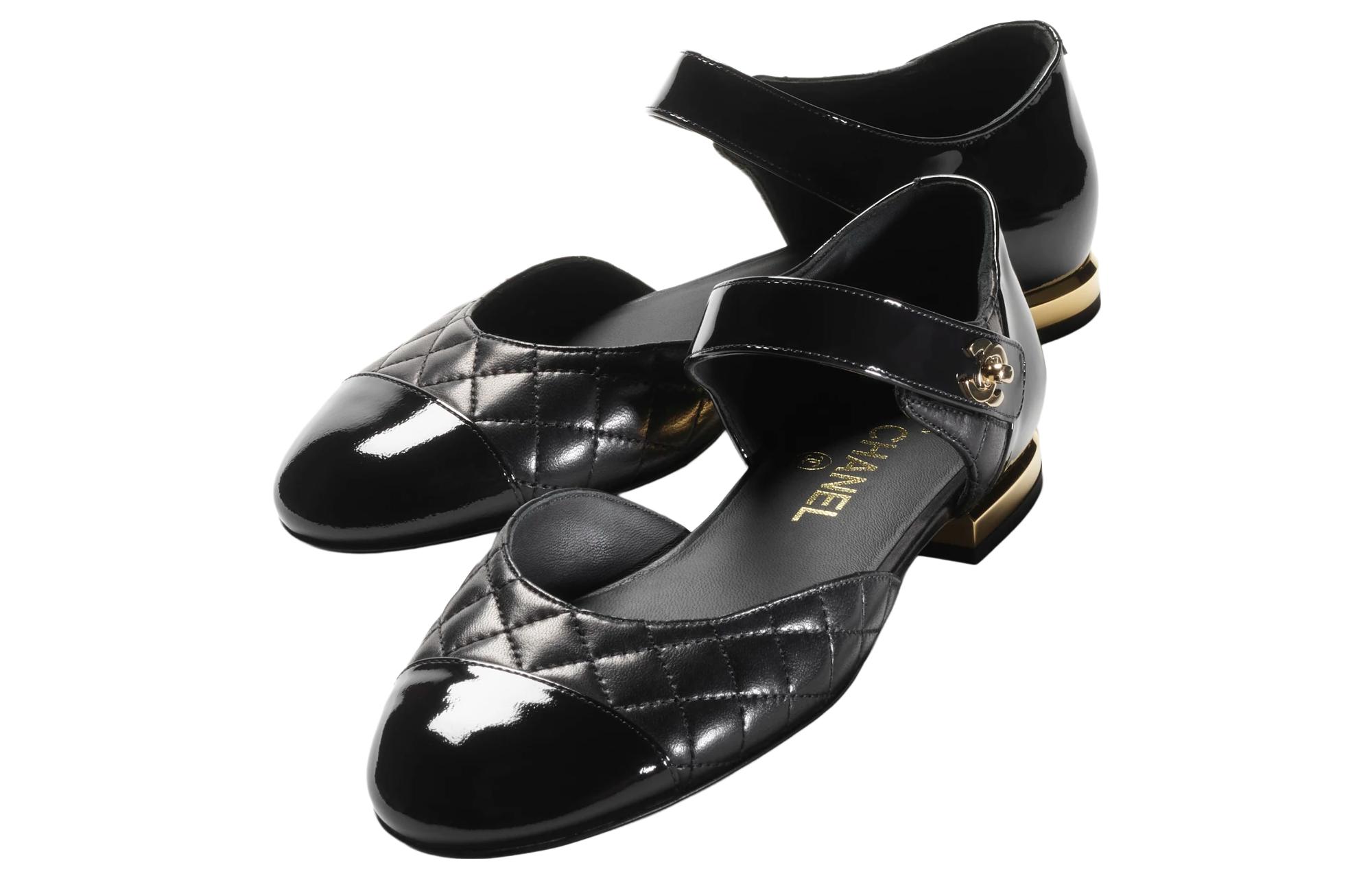 Lookbook CHANEL香奈兒 皮革 簡約百搭 女士休閒單鞋 女款 黑色