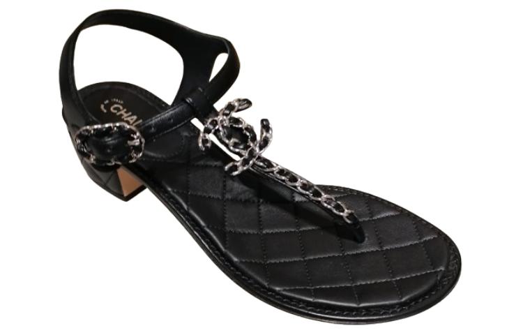 (W) Chanel Leather CMFT Casual Slide 'Black' 圖 3