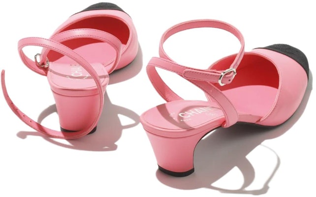 (W) 샤넬 핑크 가죽 4.5cm 청키 힐 (Chanel Pink Leather 4.5cm Chunky Heels) G45370-B15135-NT742 Lookbook (W) 샤넬 핑크 가죽 4.5cm 청키 힐 (Chanel Pink Leather 4.5cm Chunky Heels) G45370-B15135-NT742