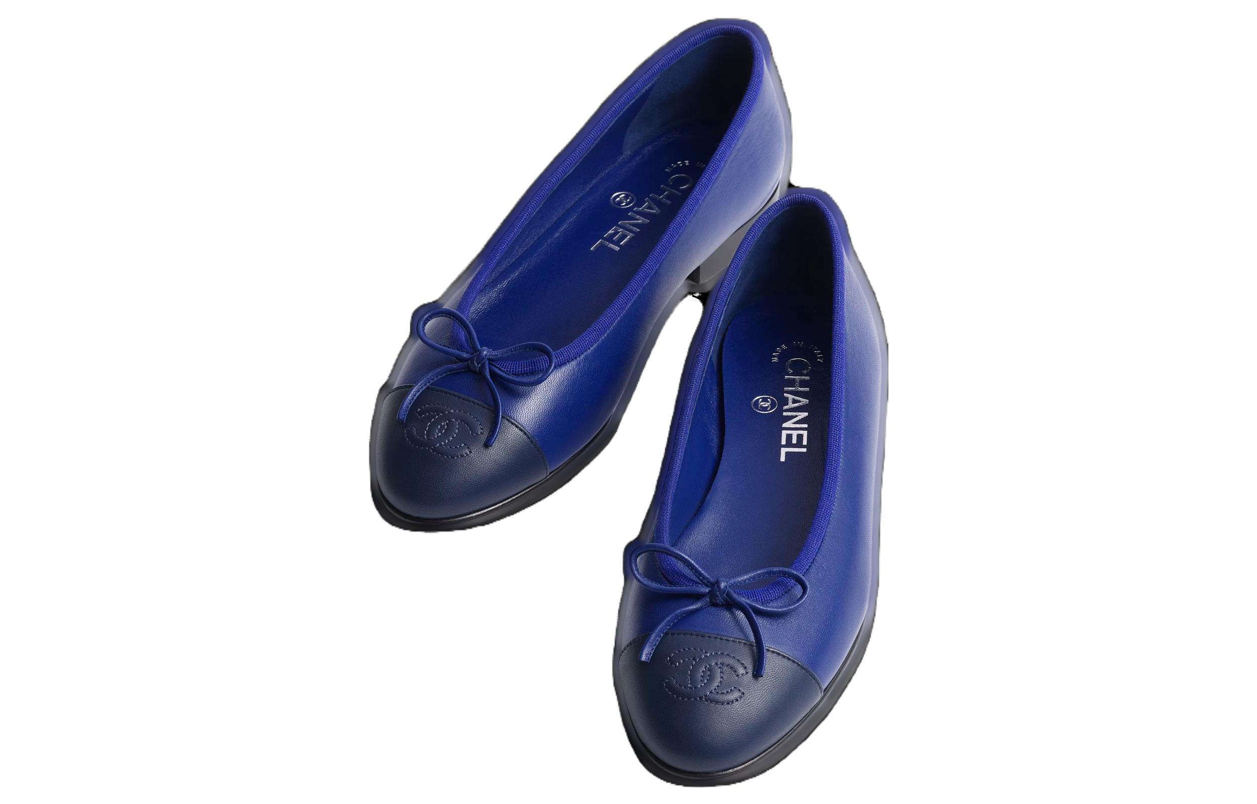 Order (W) Chanel Leder Mode Spitz-Toe ''Navy Blau'' G02819-X01000-NR095