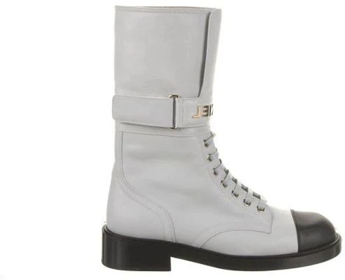 (W) Botte à Talon en Cuir Chanel avec Sangle Mode ''Gris'' G37808-X56315-K3246 Order (W) Botte à Talon en Cuir Chanel avec Sangle Mode ''Gris'' G37808-X56315-K3246