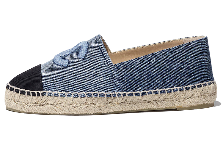 Buy (W) 샤넬 데님 블루 피셔 플랫 (Chanel 데님 블루 피셔 플랫) G29762-X56179-K2937