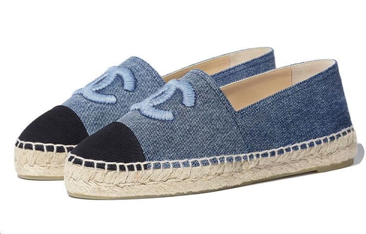 (W) Chanel Leather Flat 'Denim Blue Fisher' 圖 4