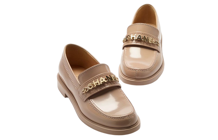 Lookbook (W) シャネル レザーフラット「ファッションロゴ」ライトブラウン G37430-X56161-0Q350