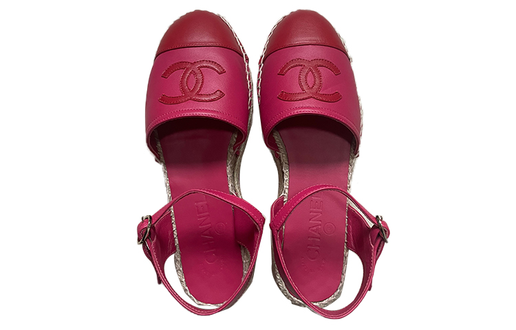Shop (W) Chanel Leder-Flachsandalen ''Rot'' G36184-X01000-K2231