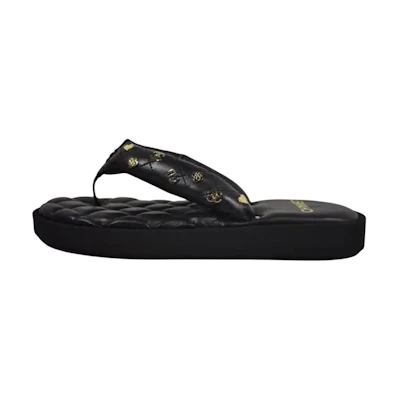 (W) Chanel Leather Flat Slide 'Fashion Black'
