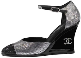 (Women) Chanel Leather High Heel 'Black' 'Classic Comfort Wedge' G37869-X56198-K2984 (Women) Chanel Leather High Heel 'Black' 'Classic Comfort Wedge' G37869-X56198-K2984