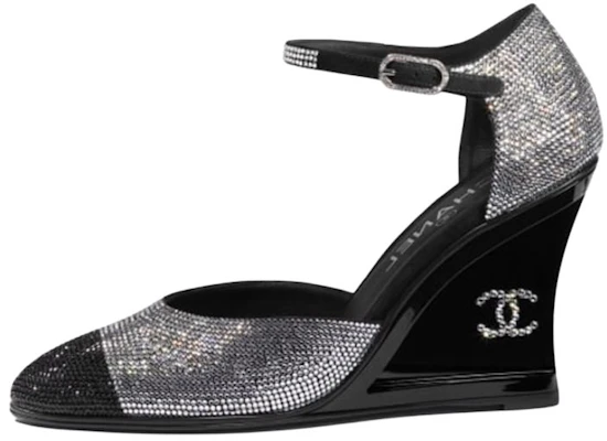 (W) Chanel Tacones de Cuero Negro 'Clásico Confort en Cuña' G37869-X56198-K2984 Buy (W) Chanel Tacones de Cuero Negro 'Clásico Confort en Cuña' G37869-X56198-K2984