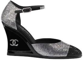 Order (W) Chanel Tacones de Cuero Negro 'Clásico Confort en Cuña' G37869-X56198-K2984