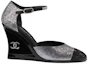Order (W) Chanel Tacones de Cuero Negro 'Clásico Confort en Cuña' G37869-X56198-K2984