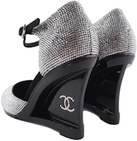 Shop (W) Chanel Tacones de Cuero Negro 'Clásico Confort en Cuña' G37869-X56198-K2984