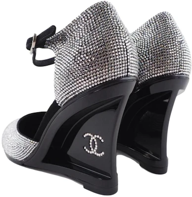 (W) Chanel Tacones de Cuero Negro 'Clásico Confort en Cuña' G37869-X56198-K2984 Shop (W) Chanel Tacones de Cuero Negro 'Clásico Confort en Cuña' G37869-X56198-K2984