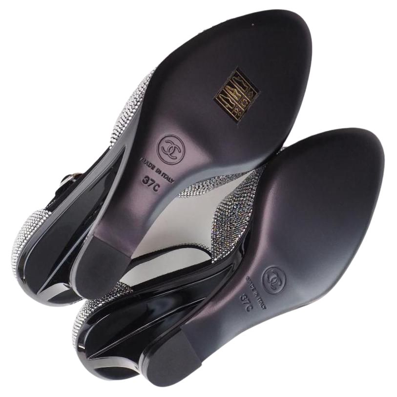 Purchase (W) Chanel Tacones de Cuero Negro 'Clásico Confort en Cuña' G37869-X56198-K2984
