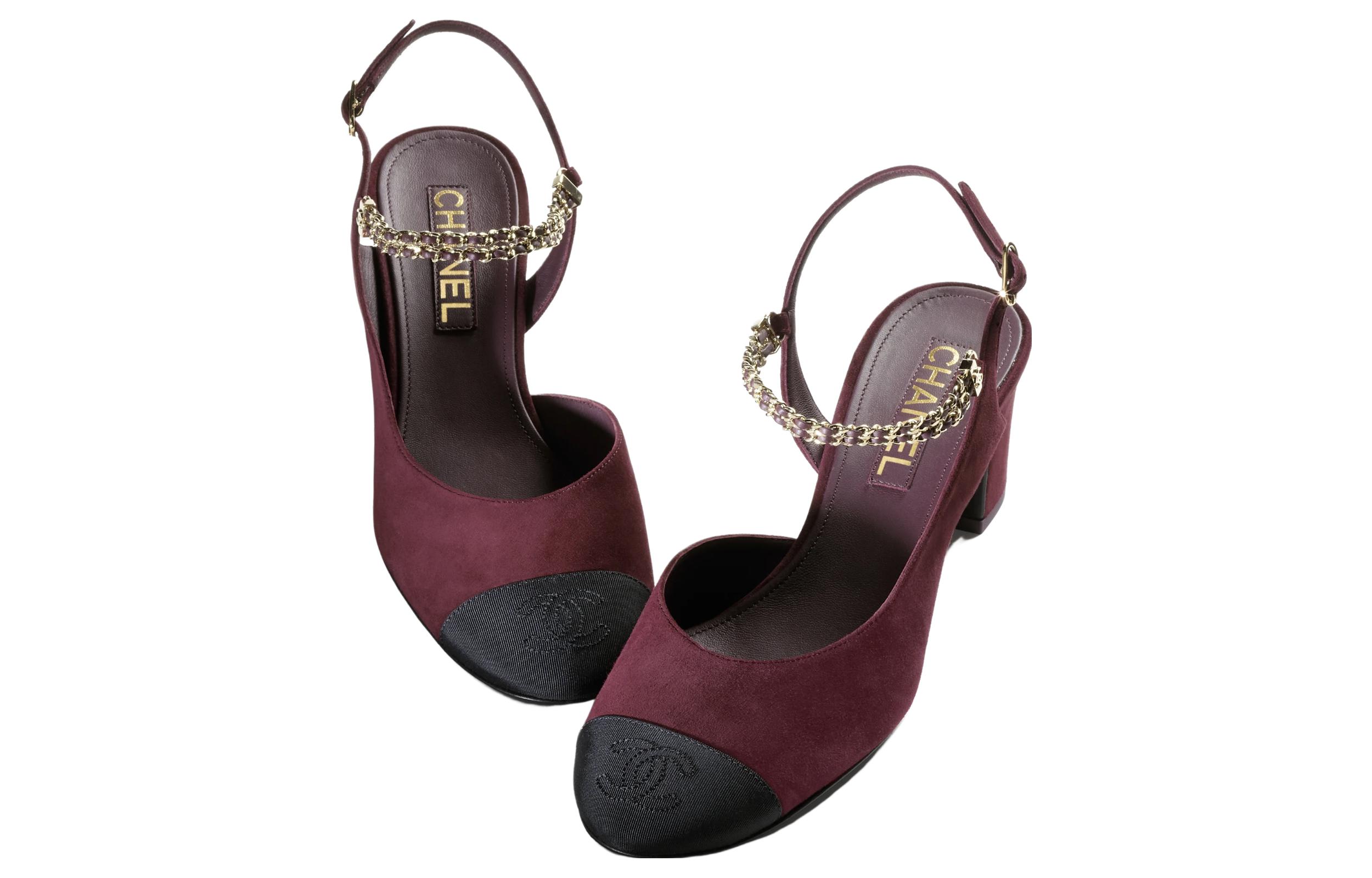 (W) Chanel Leather High Heels 'Red Black' 圖 2