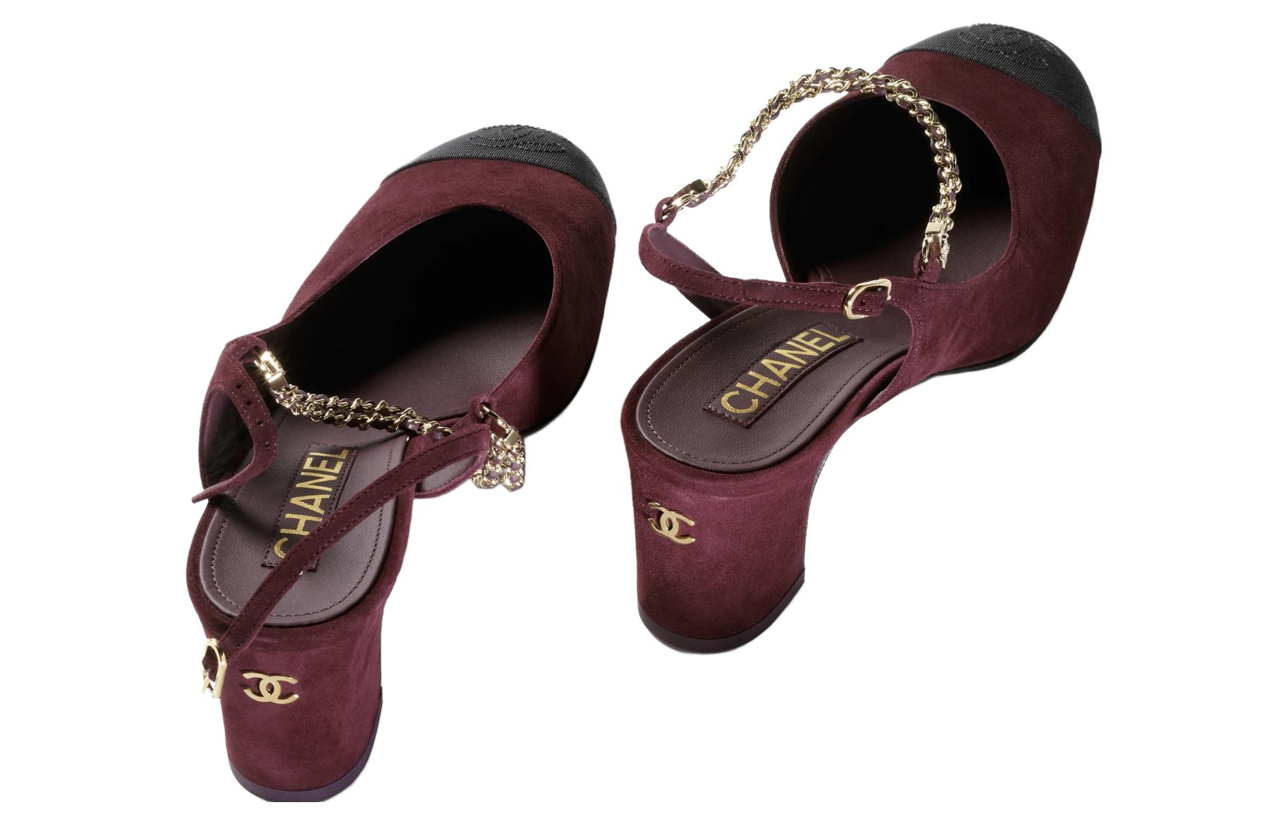 (W) Chanel Leather High Heels 'Red Black' 圖 4