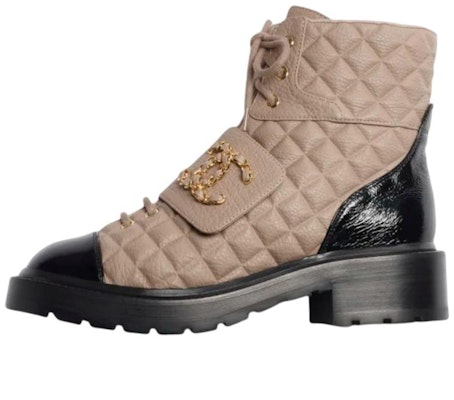 (Women) Chanel Leather Lace-Up Boot 'Deep Beige' G39516-Y56261-K5119 Buy (Women) Chanel Leather Lace-Up Boot 'Deep Beige' G39516-Y56261-K5119