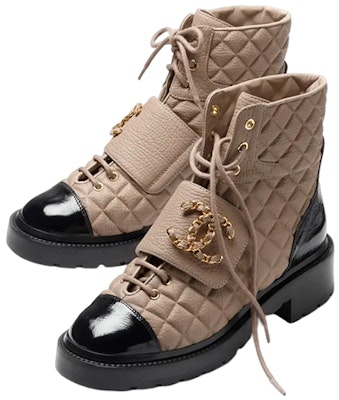 (W) 샤넬 딥베이지 가죽 레이스업 부츠 G39516-Y56261-K5119 Lookbook (W) 샤넬 딥베이지 가죽 레이스업 부츠 G39516-Y56261-K5119
