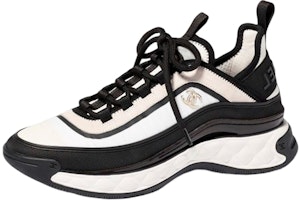 (Women) Chanel Leather Lace-Up Sneakers 'Black and White' G39982-Y56536-K5850 (Women) Chanel Leather Lace-Up Sneakers 'Black and White' G39982-Y56536-K5850