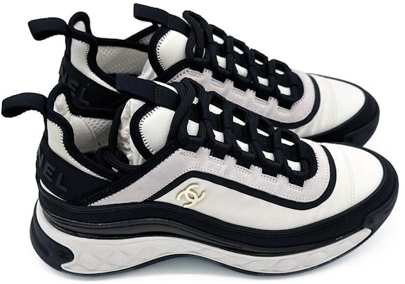 (W) シャネル レザー レースアップ スニーカー (黒×白) G39982-Y56536-K5850 Lookbook (W) シャネル レザー レースアップ スニーカー (黒×白) G39982-Y56536-K5850