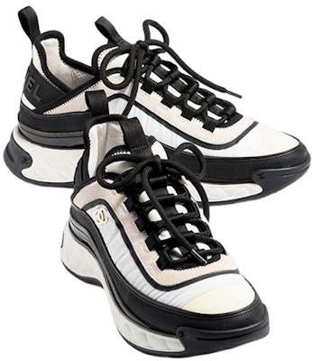 (W) シャネル レザー レースアップ スニーカー (黒×白) G39982-Y56536-K5850 Shop (W) シャネル レザー レースアップ スニーカー (黒×白) G39982-Y56536-K5850