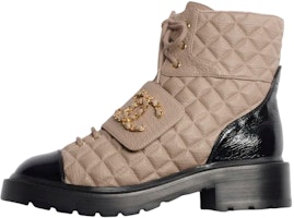 (Women) Chanel Leather Lace-Up Boot 'Deep Beige' G39516-Y56261-K5119 (Women) Chanel Leather Lace-Up Boot 'Deep Beige' G39516-Y56261-K5119