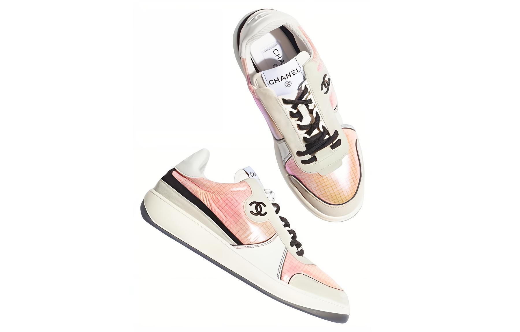 (W) Chanel Leather Light Grey 'Logo Fashion Sneaker' 圖 3