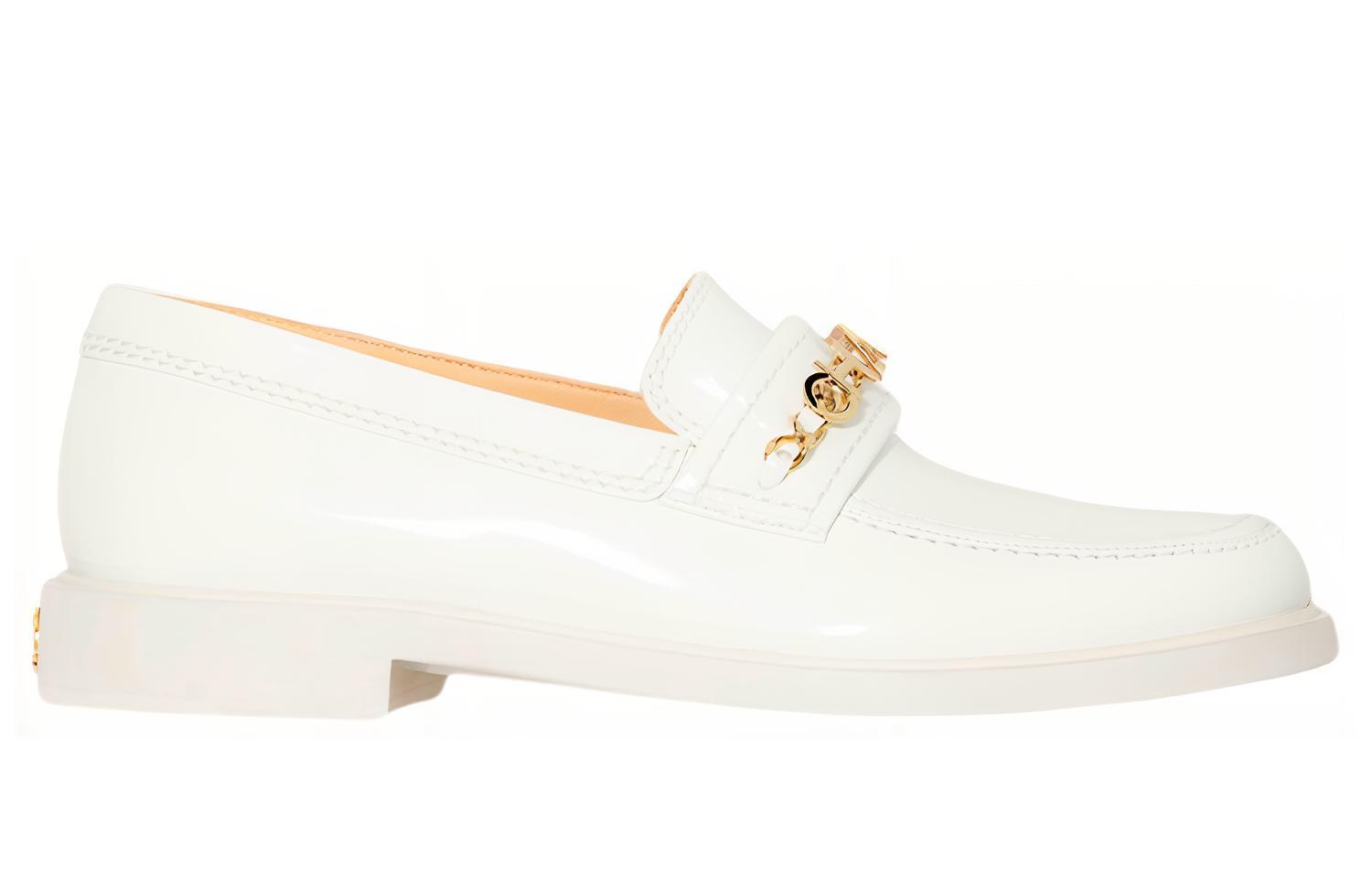 (W) Chanel Leather Loafers 'White' 圖 2