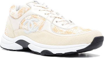 (W) 香奈儿橙米色低帮系带皮革 Logo 休闲鞋 G38299-Y56627-K6019 Order (W) 香奈儿橙米色低帮系带皮革 Logo 休闲鞋 G38299-Y56627-K6019