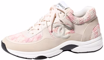 (Women) Chanel Leather Logo Lace-Up Low Top 'Pink Beige' G38299-Y56627-K6020 (Women) Chanel Leather Logo Lace-Up Low Top 'Pink Beige' G38299-Y56627-K6020