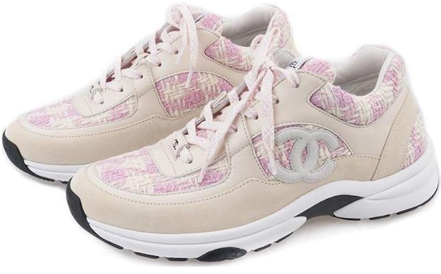(Women) Chanel Leather Logo Lace-Up Low Top 'Pink Beige' G38299-Y56627-K6020 Lookbook (Women) Chanel Leather Logo Lace-Up Low Top 'Pink Beige' G38299-Y56627-K6020