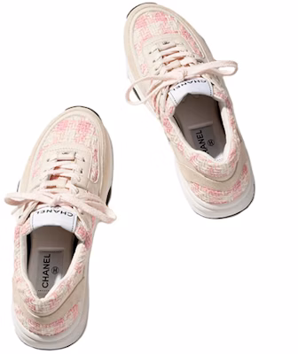 (Women) Chanel Leather Logo Lace-Up Low Top 'Pink Beige' G38299-Y56627-K6020 Lookbook (Women) Chanel Leather Logo Lace-Up Low Top 'Pink Beige' G38299-Y56627-K6020