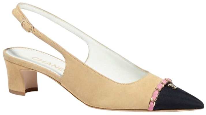 (W) 샤넬 베이지 블록힐 슬링백 (Chanel Beige Block Heel Slingback) G39643-Y56380-K5415 Order (W) 샤넬 베이지 블록힐 슬링백 (Chanel Beige Block Heel Slingback) G39643-Y56380-K5415