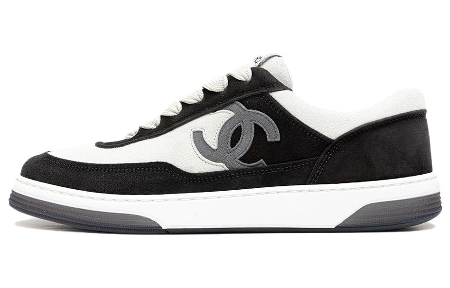 (Women) Chanel Leather Low-Top Black and White '23P Fashion Sneaker' G39978-X56979-K5843