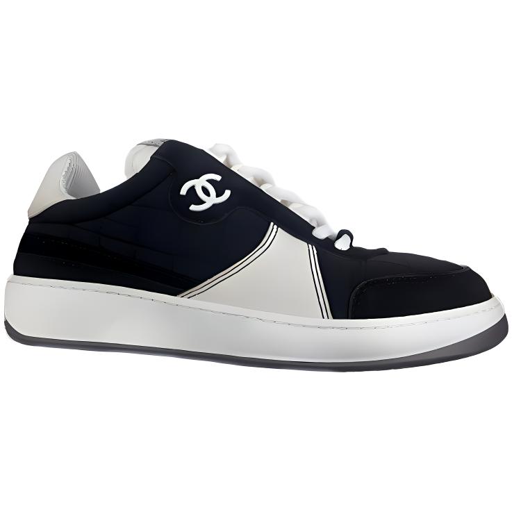 Order (Women) Chanel Leather Low-Top Lace-Up 'Fashion Sneaker Black and White' G39802-Y56332-K5435