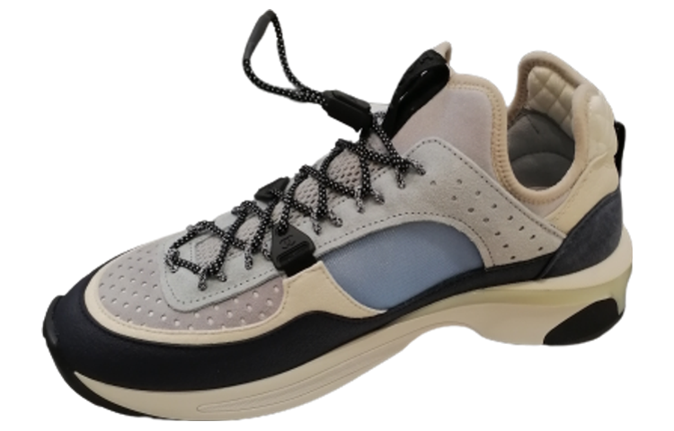 (W) Chanel Leather Low-Top Sneaker 'White Blue Black' 圖 2