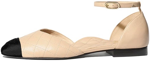 (Women) Chanel Leather Mary Jane Flats 'Beige' G36048-Y50387-C0204 (Women) Chanel Leather Mary Jane Flats 'Beige' G36048-Y50387-C0204